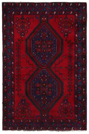 Persian-One of a Kind Hamedan Blue - 5' 1'' x 7' 10''