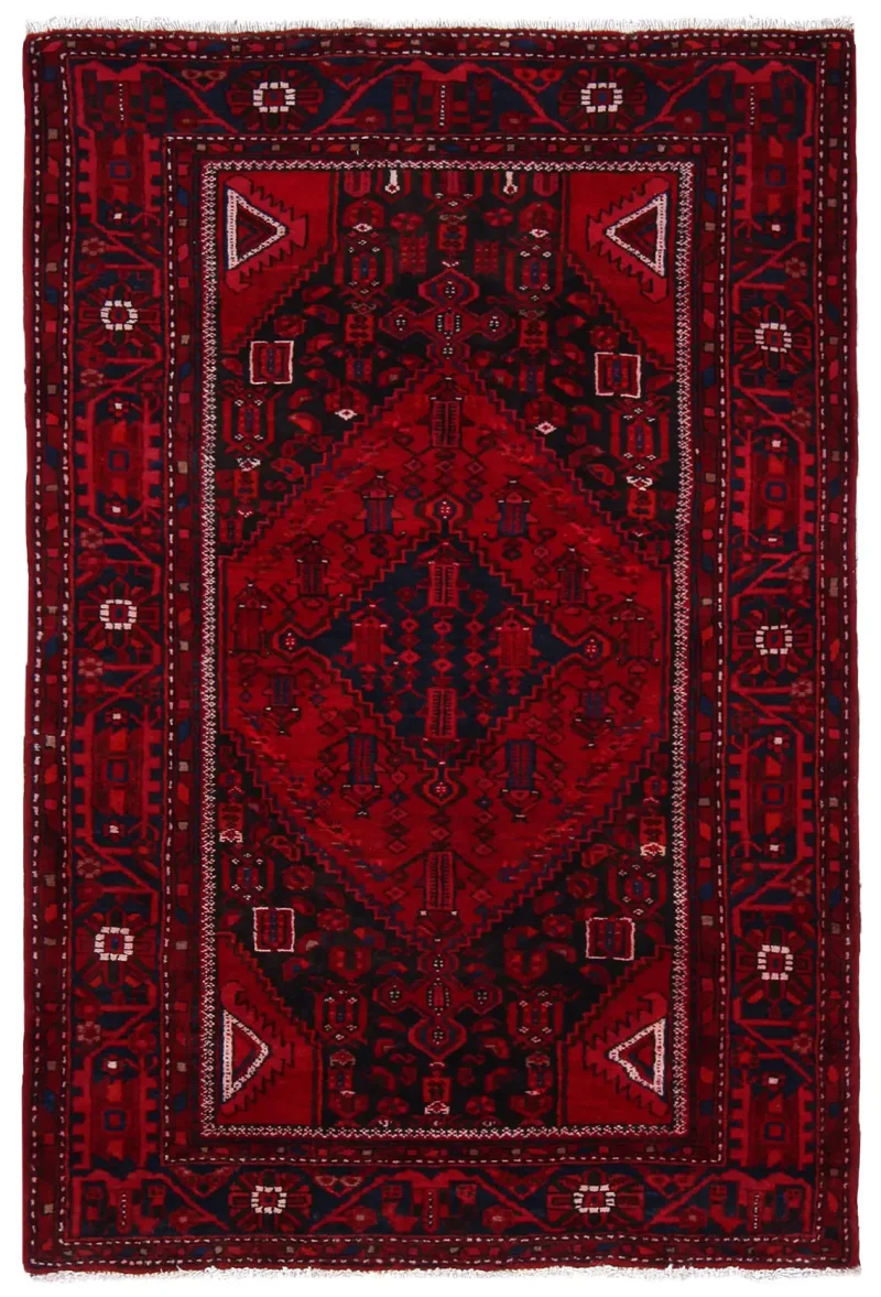 Persian-One of a Kind Hamedan Navy  -  4' 4'' x  6' 6''