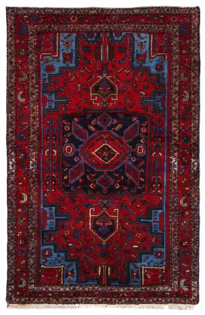 Persian-One of a Kind Hamedan Red - 4' 3'' x 6' 9''