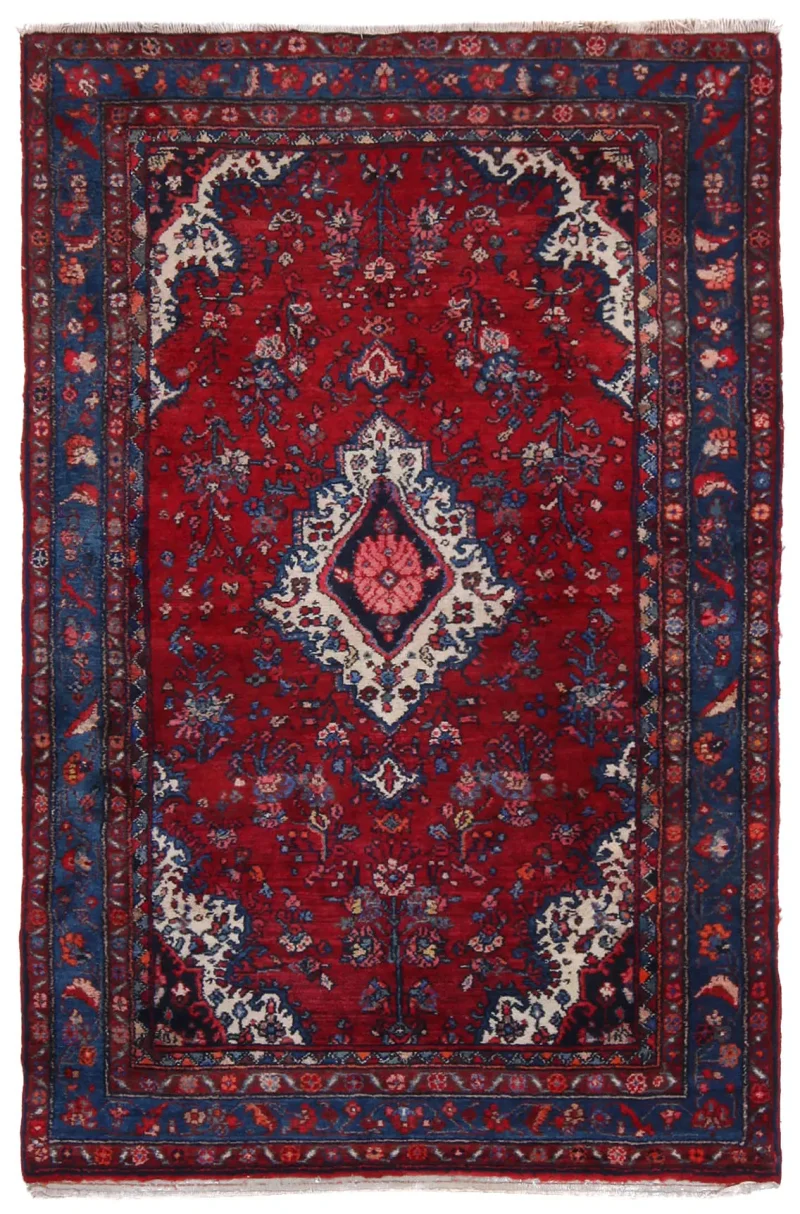 Persian-One of a Kind Hamedan Teal  -  4'  x  6' 3''