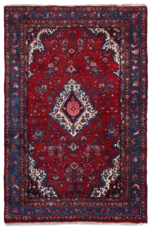 Persian-One of a Kind Hamedan Teal - 4' x 6' 3''