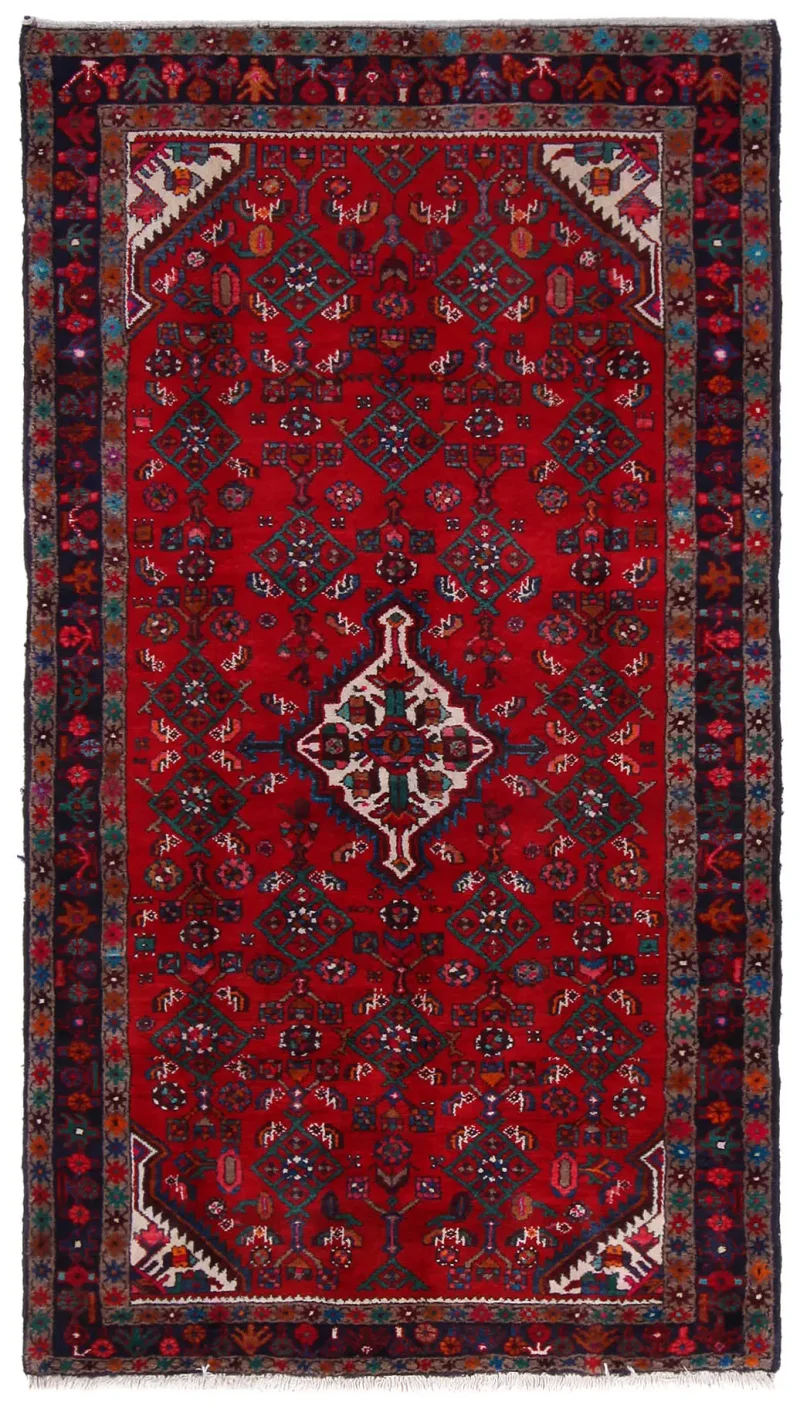 Persian-One of a Kind Hamedan Navy  -  4' 9'' x  8' 7''