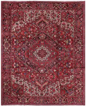 Persian-One of a Kind Heriz Red/Navy - 10' 9'' x 13' 4''