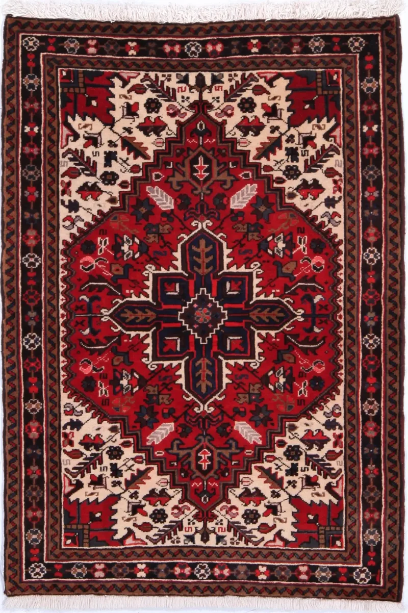 Persian-One of a Kind Heriz Red  -  3' 6'' x  5' 1''