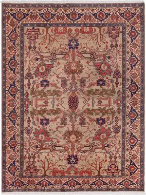Persian-One of a Kind Heriz Camel - 6' 7'' x 9' 7''