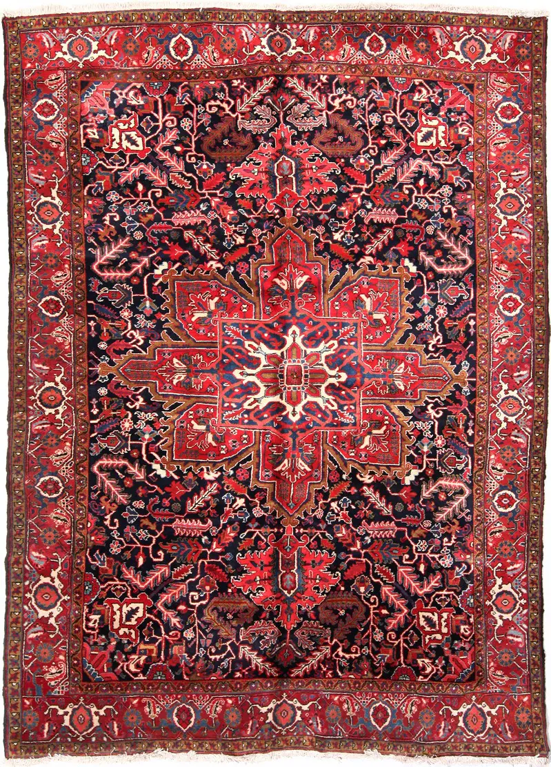 Persian-One of a Kind Heriz Navy  -  7' 6'' x  10' 7''