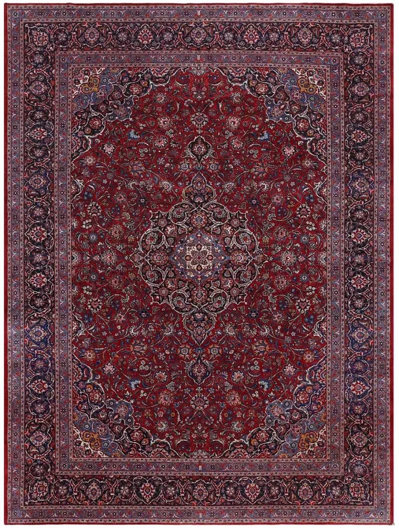 Persian-One of a Kind Kashan Red/Navy  -  10'  x  15' 