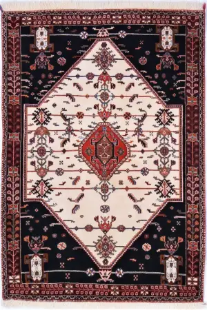 Persian-One of a Kind Kashkooli Gabbeh Ivory - 3' 2'' x 4' 11''