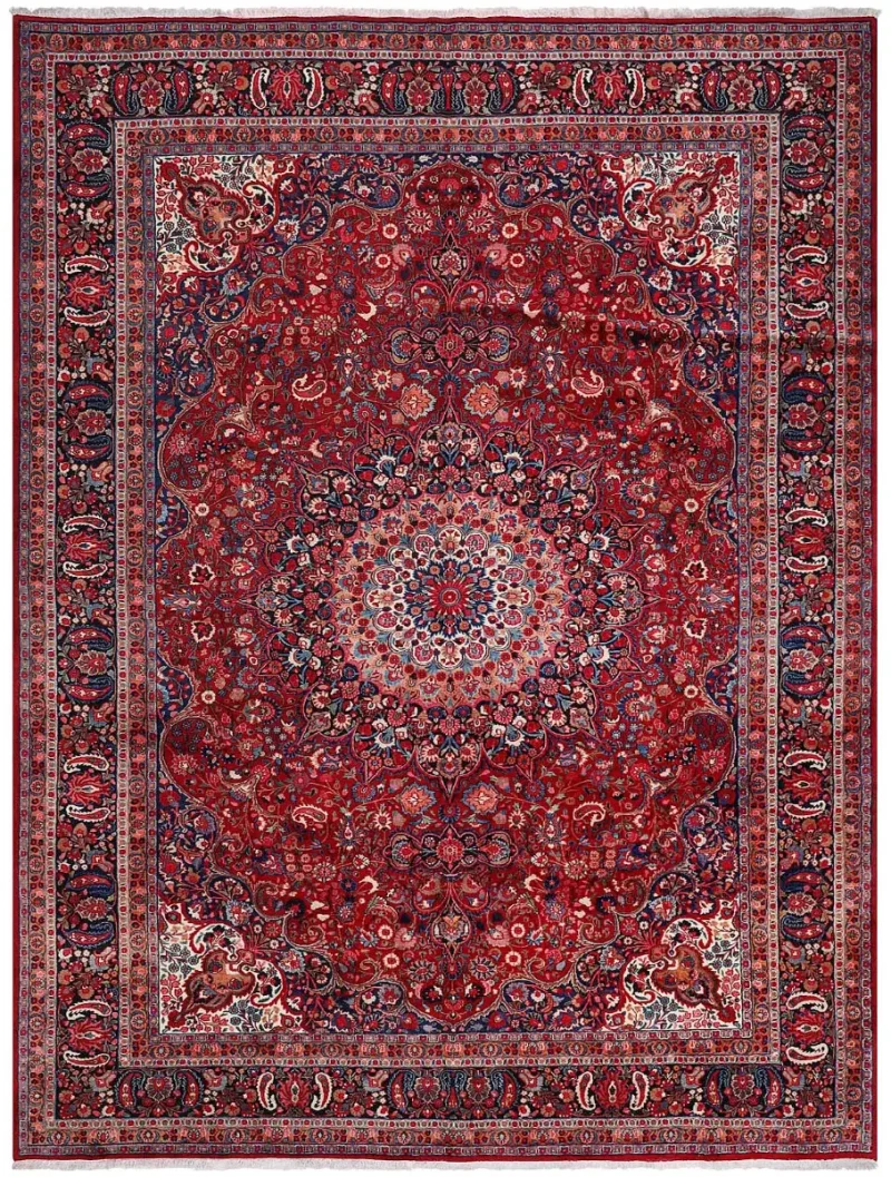 Persian-One of a Kind Moud Red/Navy  -  9' 9'' x  13' 8''