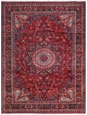 Persian-One of a Kind Moud Red/Navy - 9' 9'' x 13' 8''