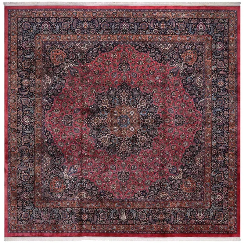 Persian-One of a Kind Mashad Red/Navy  -  15' 5'' x  15' 9''