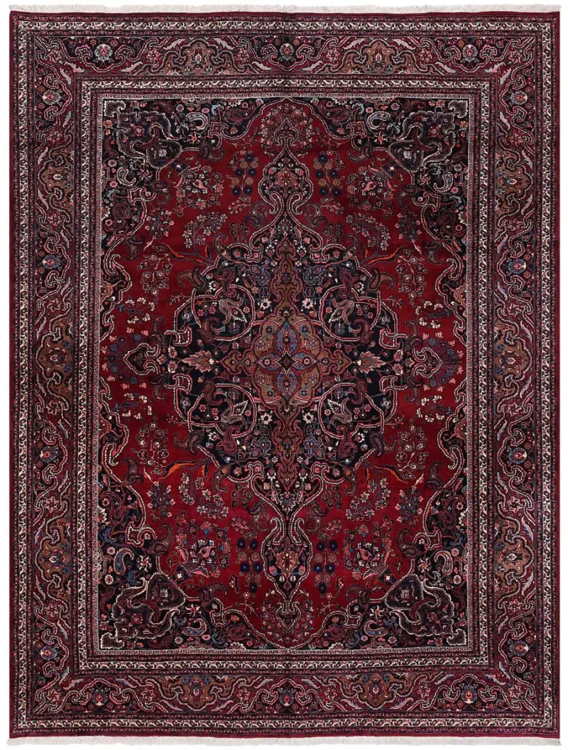 Persian-One of a Kind Mashad Red/Navy  -  10' 2'' x  13' 1''
