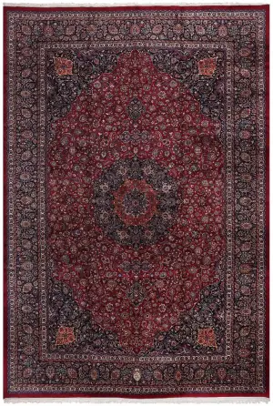 Persian-One of a Kind Mashad Red/Navy - 13' x 20'