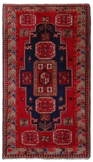 Persian-One of a Kind Meshkin Red - 4' 9'' x 8' 4''