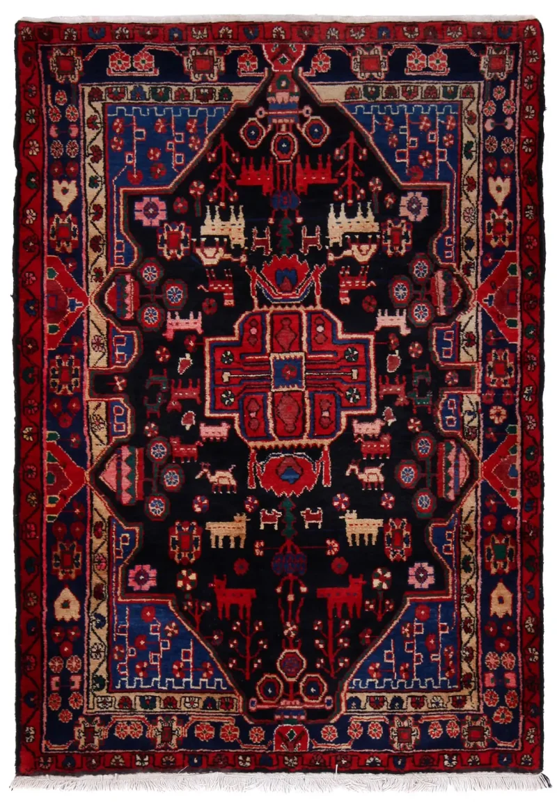 Persian-One of a Kind Nahavand Burgundy  -  4' 8'' x  6' 7''
