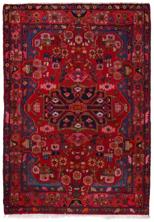 Persian-One of a Kind Nahavand Red - 4' 8'' x 6' 10''
