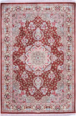 Persian-One of a Kind Qum Red - 3' x 5'