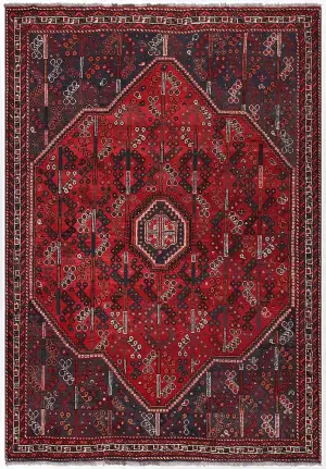 Persian-One of a Kind Shiraz Red/Navy - 7' x 9' 1''