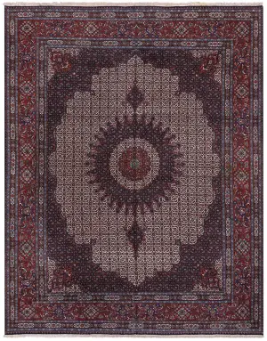 Persian-One of a Kind Tabriz Ivory/Rust - 9' 9'' x 12' 7''