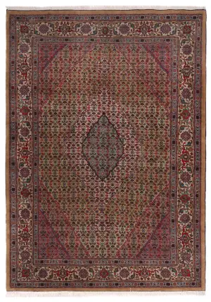 Persian-One of a Kind Tabriz Celadon - 6' 8'' x 9' 6''