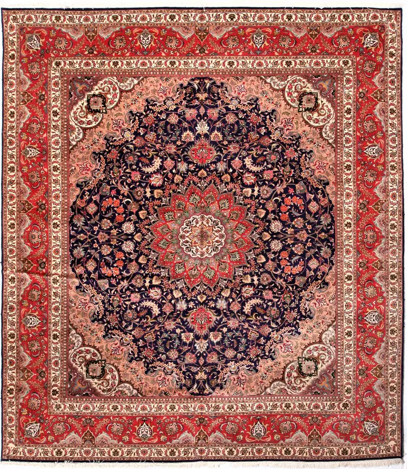 Persian-One of a Kind Tabriz Navy  -  9' 1'' x  11' 6''