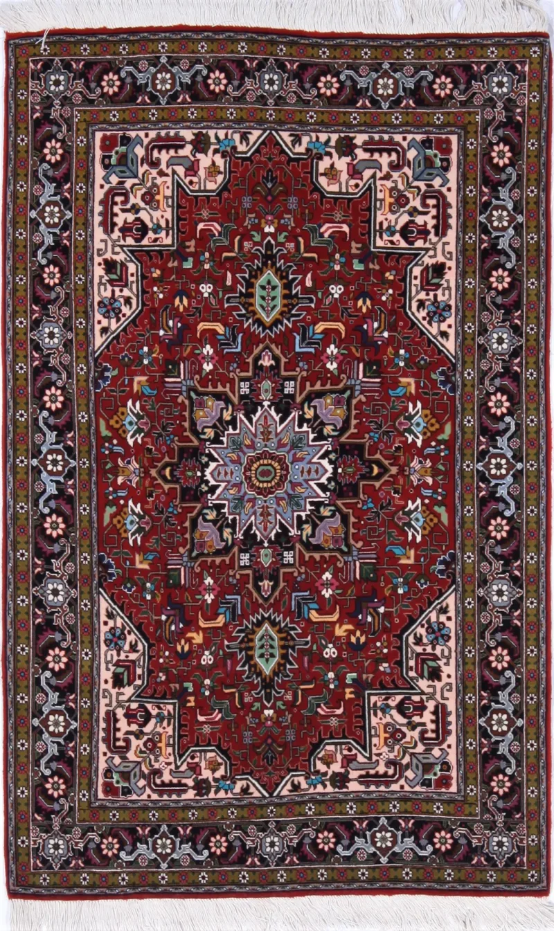 Persian-One of a Kind Tabriz Red  -  3' 4'' x  5' 3''