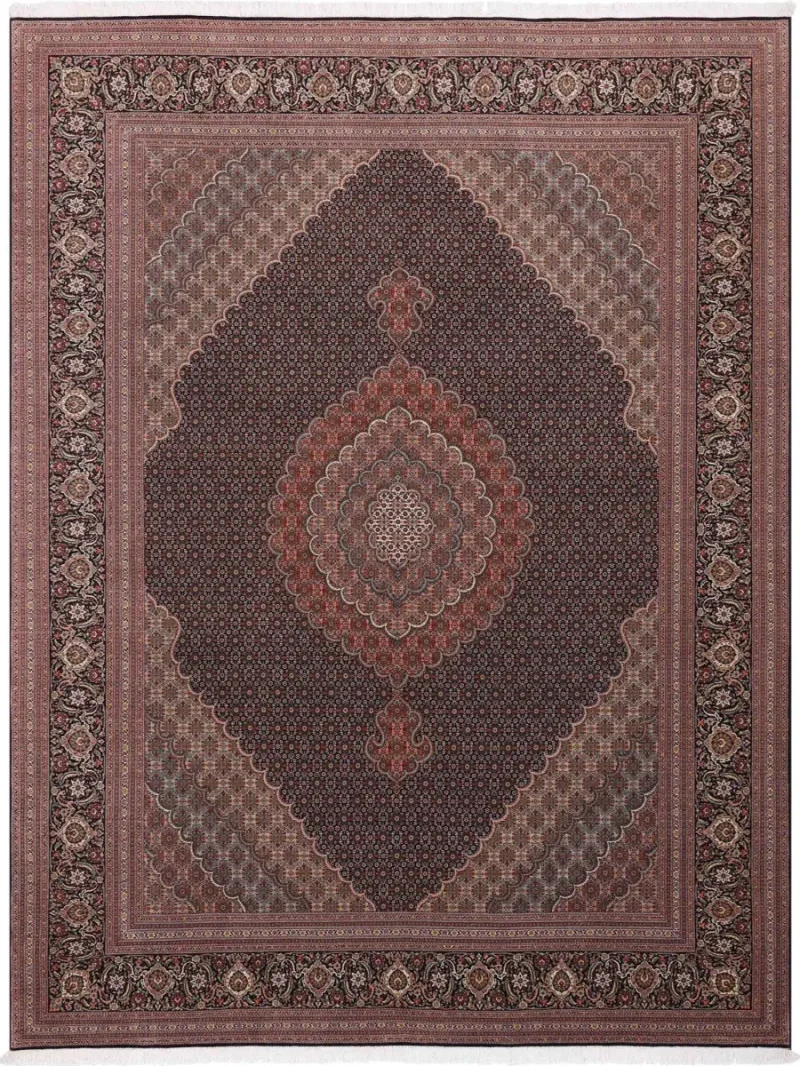 Persian-One of a Kind Tabriz Mahi Black/Red  -  8' 4'' x  12' 