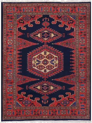 Persian-One of a Kind Vis Navy/Rust - 7' x 9' 8''