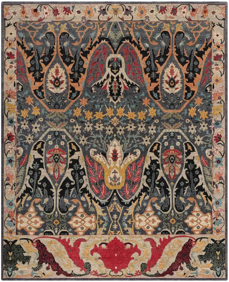 Reno Bijar-02 Grey/Beige  -  9'  x  12' 