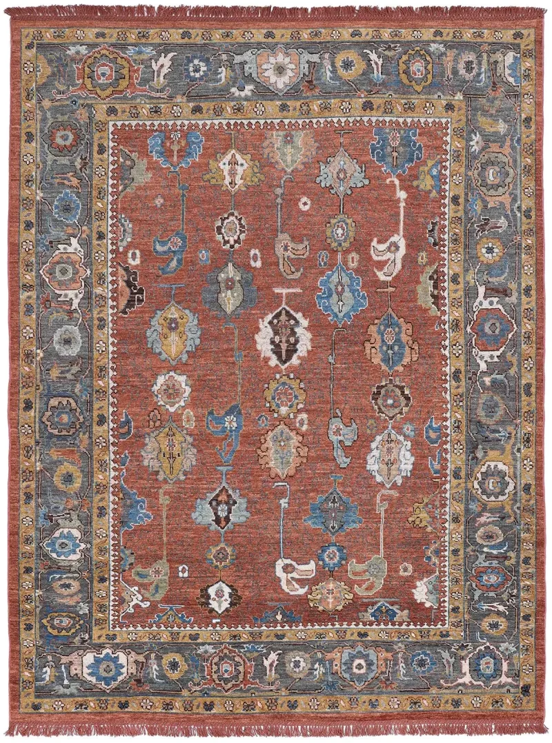 Rosetta RST-02 Rust/Grey  -  9'  x  12' 