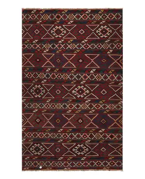 Russian Kilim Geometric Rust/Multi - 5' 9'' x 9' 6''