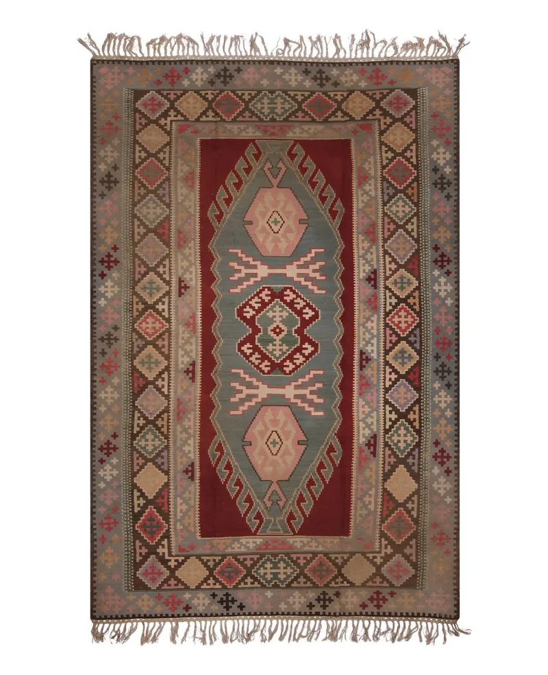 Russian Kilim Kilim Rust/Multi  -  6' 9'' x  10' 9''