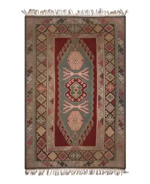 Russian Kilim Kilim Rust/Multi - 6' 9'' x 10' 9''