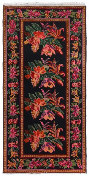 Russian-One of a Kind Bessarabian Black - 4' 3'' x 8' 8''