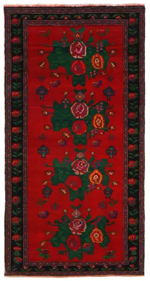 Russian-One of a Kind Bessarabian Red - 4' 1'' x 7' 11''
