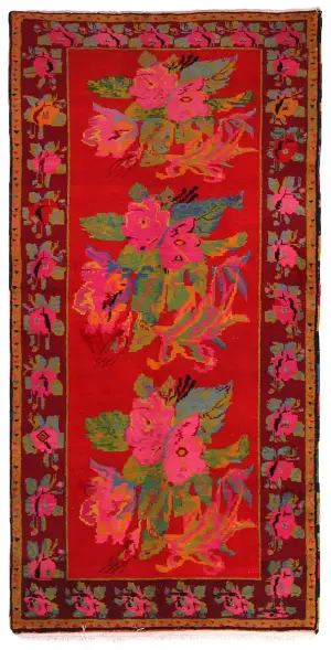 Russian-One of a Kind Bessarabian Red - 4' 5'' x 8'