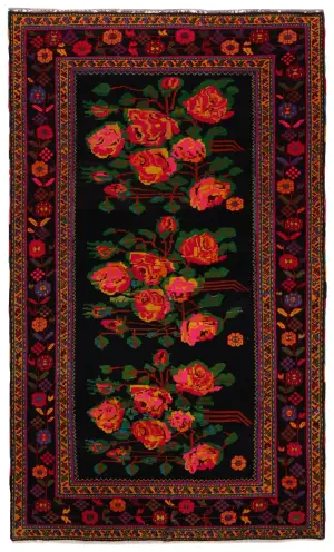 Russian-One of a Kind Bessarabian Black - 4' 6'' x 7' 6''