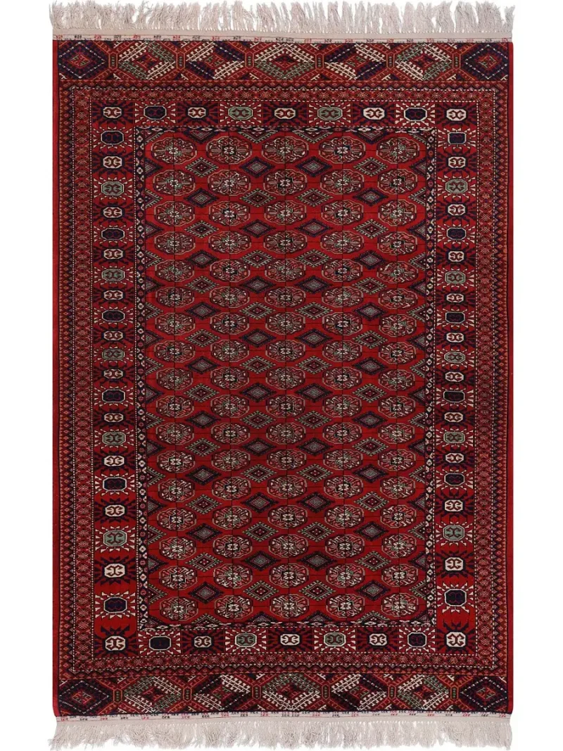 Russian-One of a Kind Bokhara Red/Multi  -  6' 10'' x  9' 9''