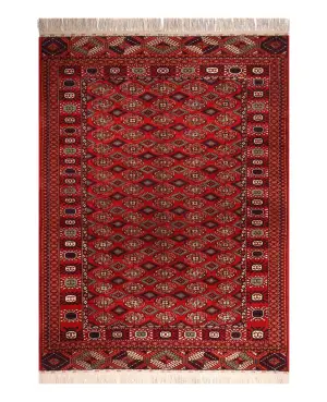 Russian-One of a Kind Bokhara Red - 6' 10'' x 9' 9''