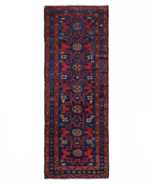 Russian-One of a Kind Caucasian Navy - 3' 9'' x 10' 9''
