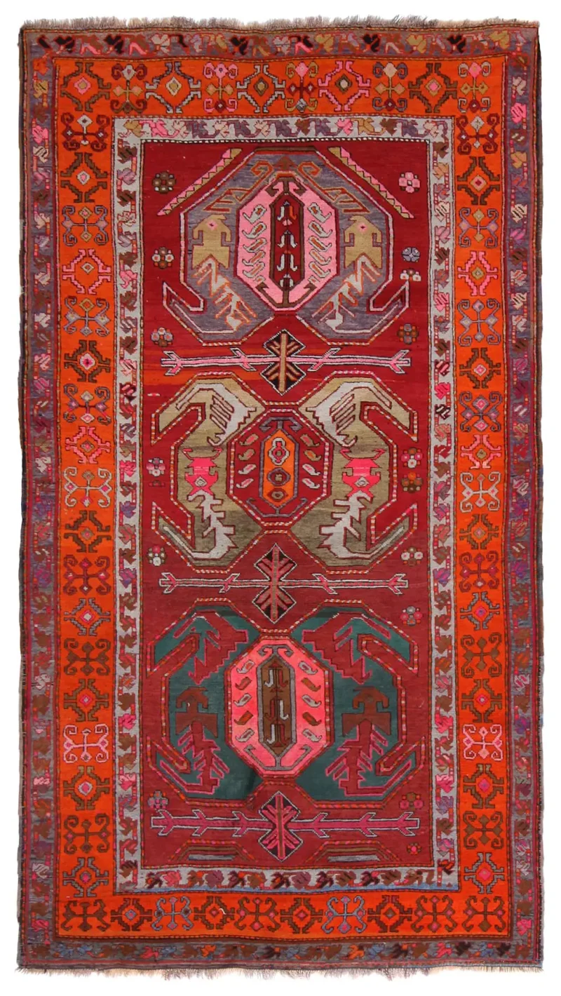 Russian-One of a Kind Caucasian Red  -  5' 2'' x  9' 