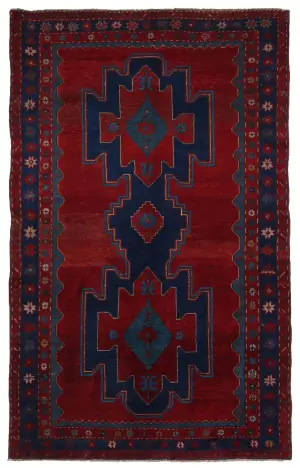 Russian-One of a Kind Caucasian Red - 5' 4'' x 8' 9''
