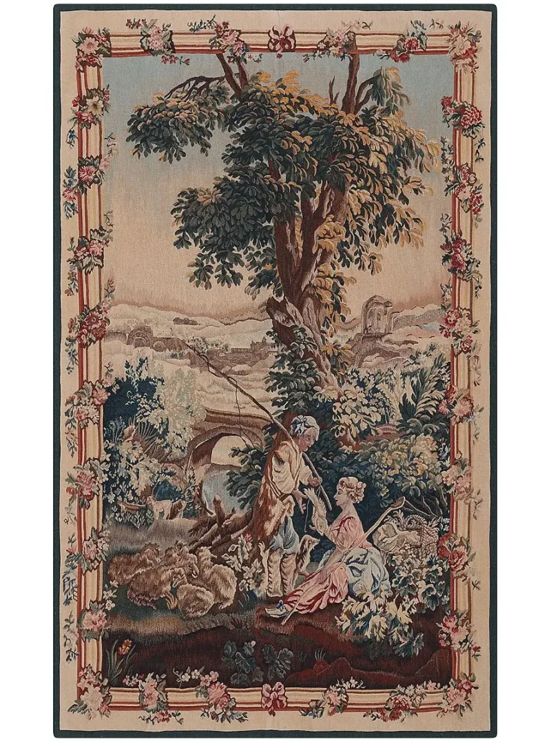 Russian-One of a Kind Tapestry Beige/Multi  -  4' 7'' x  7' 8''