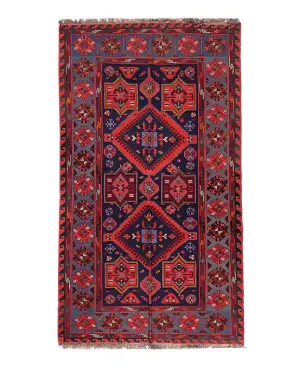 Russian Soumak Geometric Navy - 5' 6'' x 9' 6''
