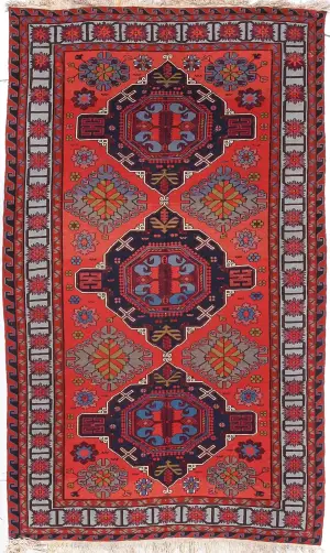 Russian Soumak Geometric Red - 5' 9'' x 9' 5''