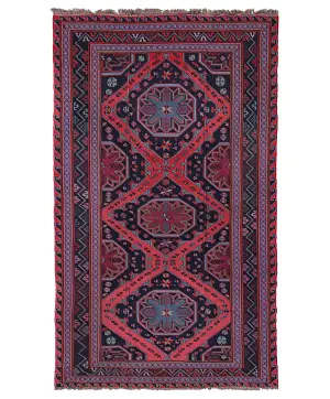 Russian Soumak Geometric Navy - 7' x 11' 8''