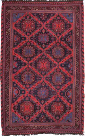 Russian Soumak Geometric Red - 6' 11'' x 11'