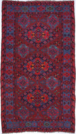 Russian Soumak Geometric Rust - 7' 2'' x 12' 1''