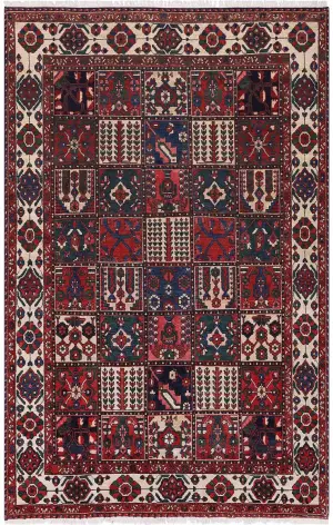 Semi-Antique Persian Bakhtiari Multi/Beige - 6' 10'' x 9' 10''