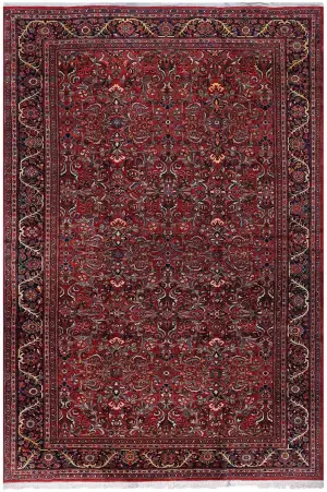 Semi-Antique Persian Mahal Red/Navy - 11' x 17' 1''